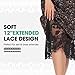 MANCYFIT Half Slips for Under Dresses Extender Slip Skirt for Women Lace Trim Long Underskirt 28 Inch Black Medium