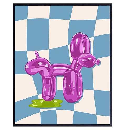 Miniatura 1 de Trendy Bathroom Wall Art for Women - Cute Light Blue Contemporary art for Girls Dorm, small Apartment, Teen Bedroom - Funky Aesthetic Preppy Purple