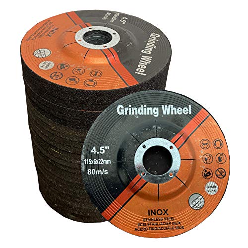 Grinding Wheel For Grinders，Grinding Wheel For Metal ，Aggressive Grinding For Metal (25 Pack, 4.5 Inch，1/4" Thick, 7/9") #TOP4