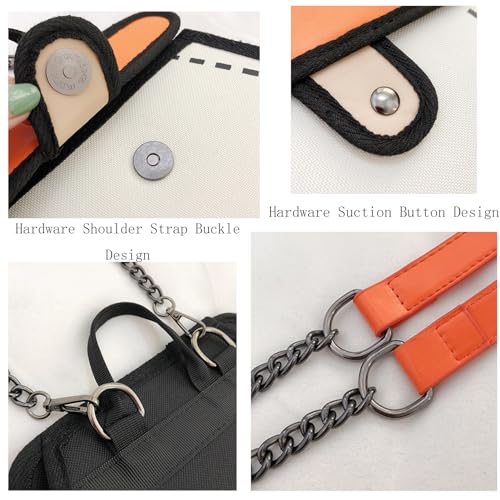 Funny 2D Cartoon Crossbody Bag Creative Cute Handbag 3D Style 2D Drawing Canvas Bag for Women & Men3