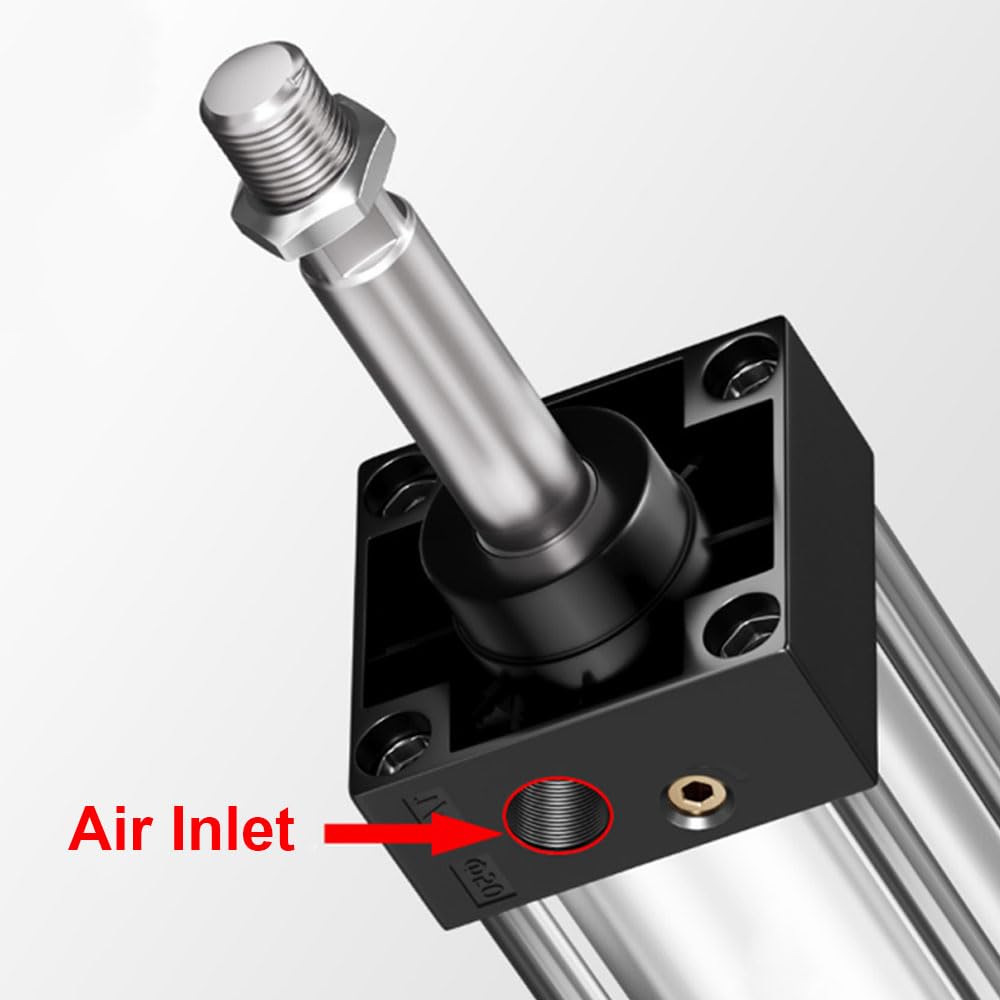 Cilindro de aire neumático de doble acción de 32 mm, diámetro de 25 mm, carrera con anillo guía POM para la industria de la automatización, fabricación de automóviles (SC32X25)