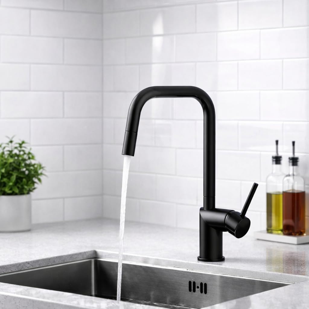 Grifo Cocina Extraíble Monomando Acero Inoxidable S304 | Grifo Fregadero Cocina con Caño Flexible, Giratorio y Cartucho Cerámico | Grifería Cocina Moderna IMEX Monza
