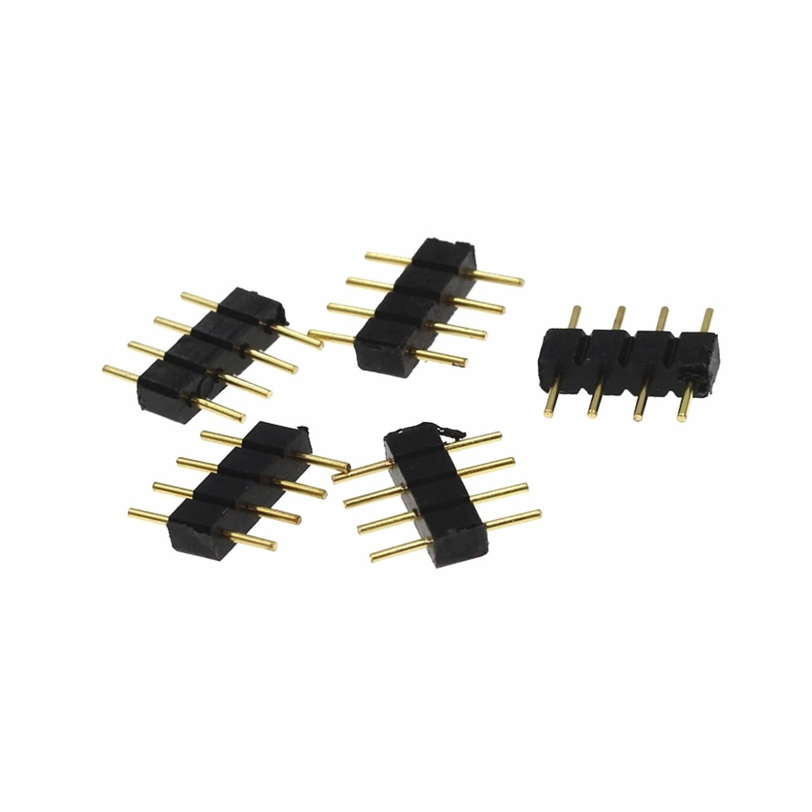 100PCS RGB Led Connector DIP 4Pins Row Needles Male Head TSIOHKBS