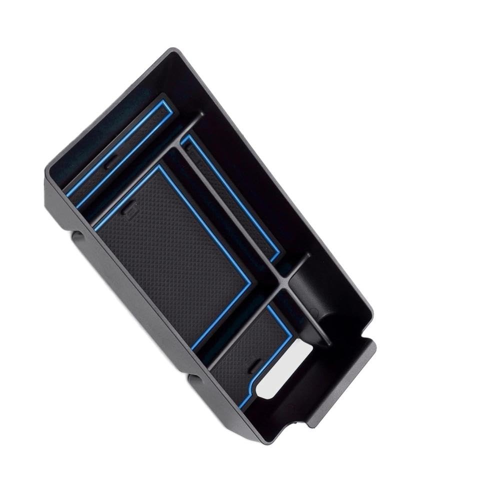 BERTDCX Car Armrest Box Storage Box For Benz C-class C200L For C260L 2022-2024 Car Parts(Blue)