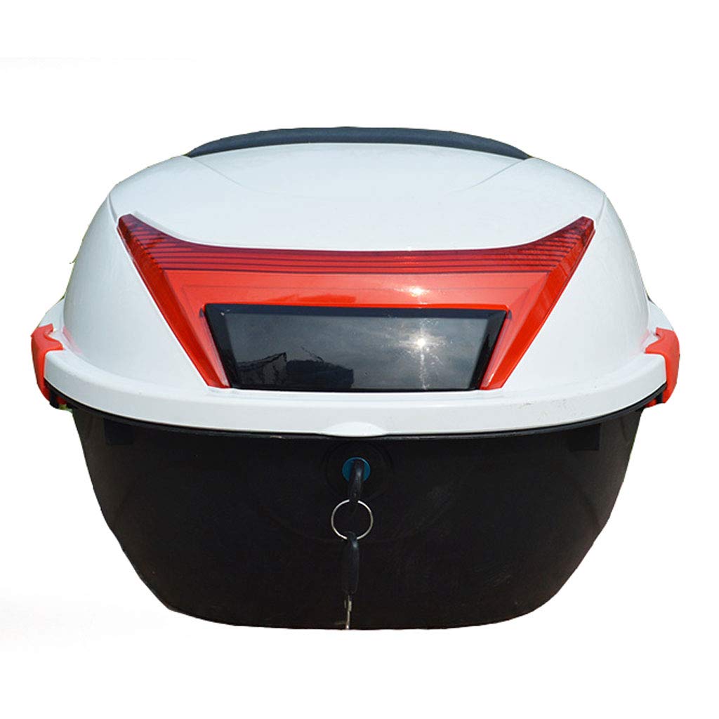 Bagażnik motocyklowy Hard Tail Bike Top Box Rack Mount Bagaż Kask Storage Carrier Case Universal Scooter z Keys & Plate, Anti-drop, odporny na zużycie, wodoodporny, odpowiedni do większości skuterów