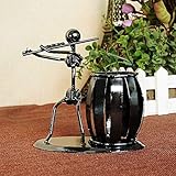 Statue,Home Decor Art Metal Musiker Bügeleisen Stifthalter Fife Dekorationen Skulpturen Und Statuen Und Figuren