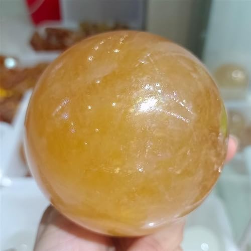 Miniatura 6 de AtkitS Bola de calcita de Miel Naranja Natural, bola de Cristal de cuarzo, Mineral Reiki, curación, hogar, oficina, desmagnetización, Gema de