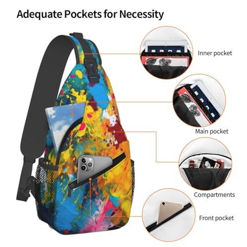 Bolso cruzado unisex color negro para viaje y senderismo miniatura 3