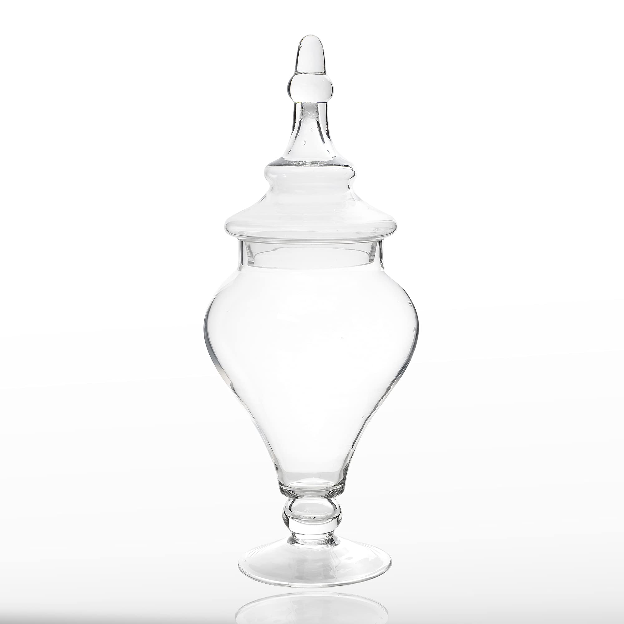 Simply Elegant Juego de 3 tarros de cristal transparente con tapas, juego de almacenamiento, contenedor decorativo para bodas y dulces, regalo de inauguración de la casa.