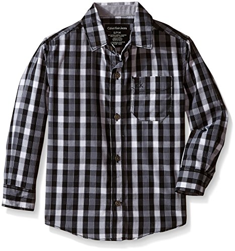 Image of Calvin Klein Boys Legacy Long Sleeve Woven Button-Down Shirt