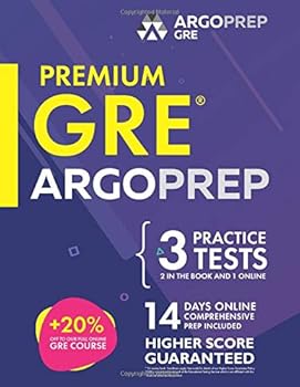 Paperback GRE by ArgoPrep: Premium GRE Prep + 14 Days Online Comprehensive Prep Included + Videos + Practice Tests and Quizzes Book