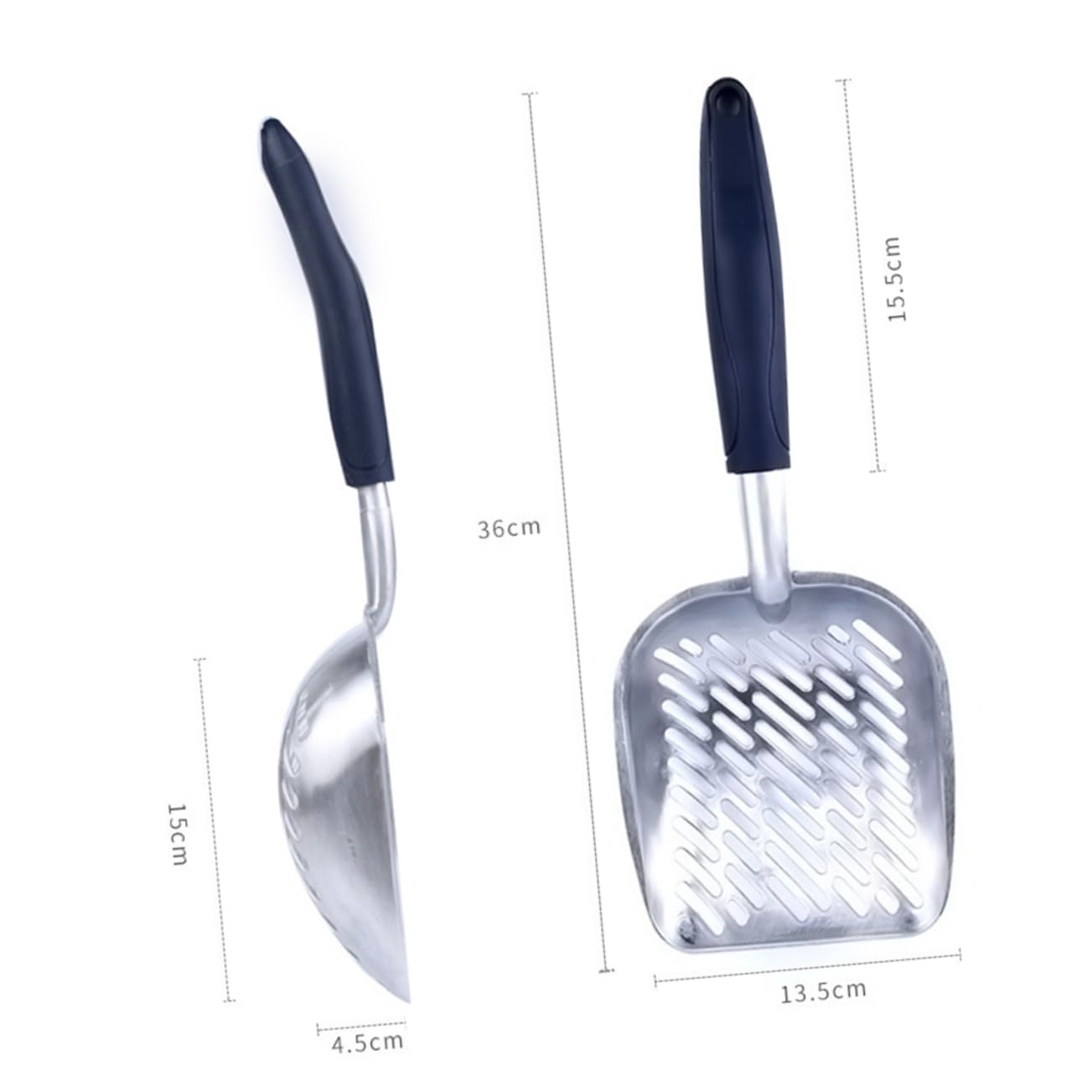 Yardwe 2pezzi Metal Cat Litter Shovel Scopino per Lettiera Resistente e Facile per Lettiera Colore