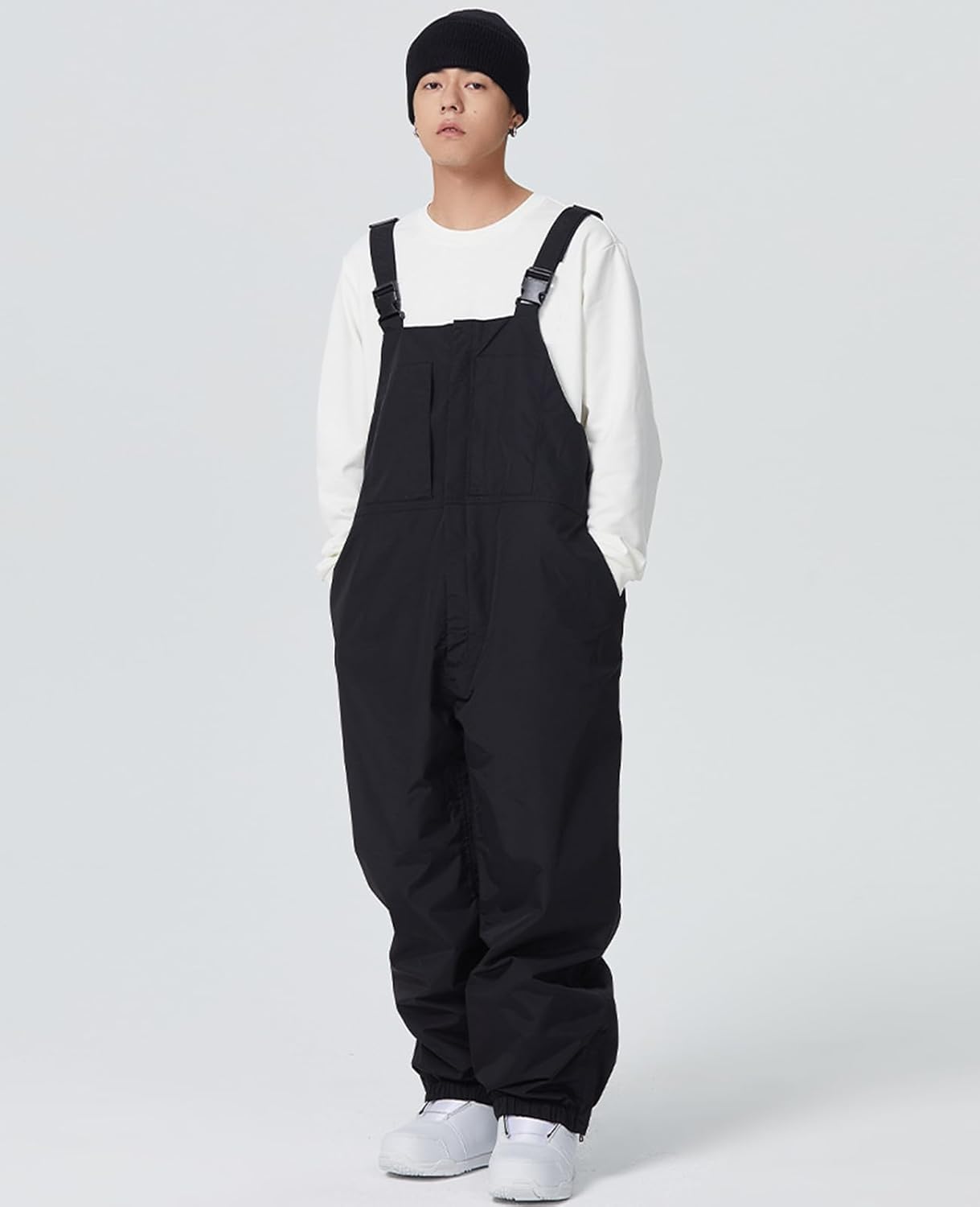 WOWULOVELY Winter Snow Bibs for Men & Women, Waterproof Snowboard Overalls Pant Adjustable Outdoor Ripstop Skiing Pant