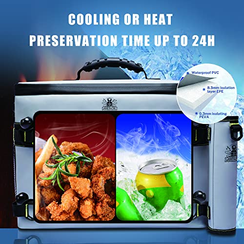 Poualaon Kayak Cooler Behind Seat | Waterproof Kayak Cooler With Rod Holder | Cooler For Kayak Seat To Keep Drinks Cool For Travel, Camping | Essential Kayak Accessories #TOP2