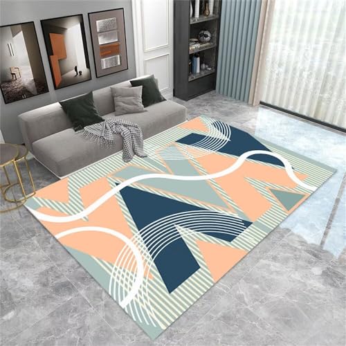 Tapis de jeu lavable 300x400 cm à lignes géométriques