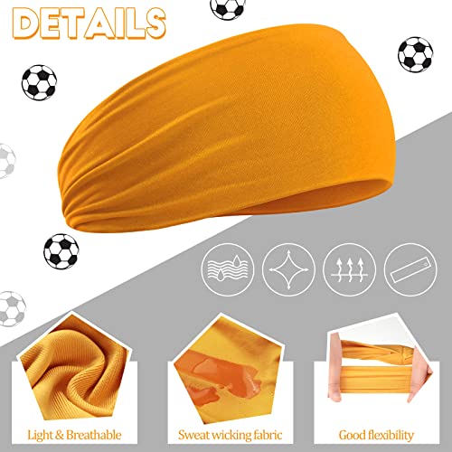 Image of Zhanmai 12 Pieces Boys Headbands 16 Inch Kids Sweatbands, Soft Athletic Sports Head Sweatband Headbands Wicking Elastic Hairband for Girls and Boys