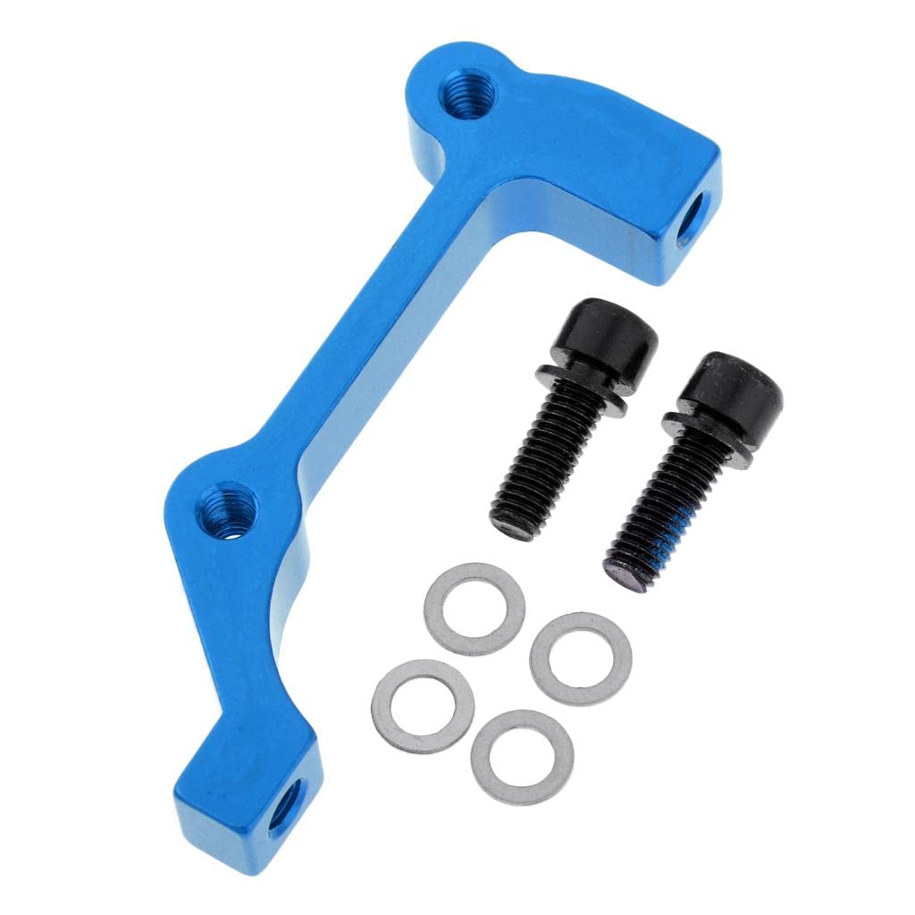 Aluminum Bike Disc Brake Adapter Kit for 203mm Caliper, Front Blue