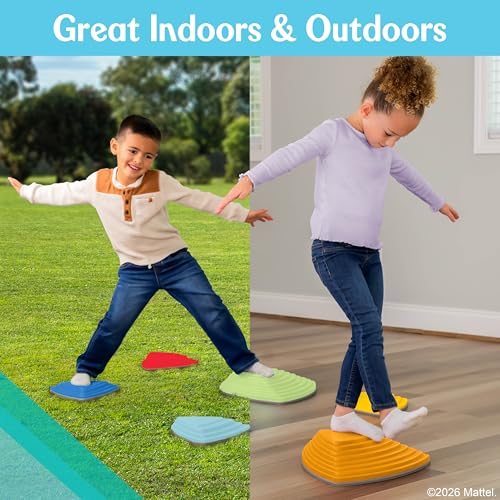 Fisher-Price™ Stepping Stones for Kids – Durable Non-Slip Stones Encourage Toddler Balance & Gross Motor Skills, Indoor & Outdoor Toys, Obstacle Course Play - Image 3