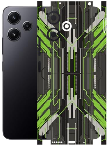 Image of AtOdds - Full Body Back Screen Guard Protector Film - Lamination Wrap Skin Sticker Compatible with Poco M6 PRO (5G) | Scratchproof Matte Finish (Cyber Green)