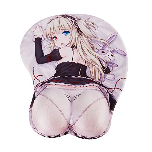 3D Silicone Anime Mouse Pads Mouse Pad Giant Hip Gel Musepad Bleach Cool Adult Mouse Mats Gray