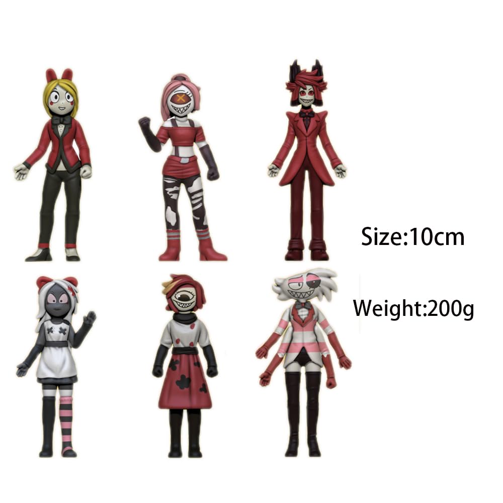 Hazbin Set of 6 Hotel Figures Angel Dust/Alastor 10cm PVC