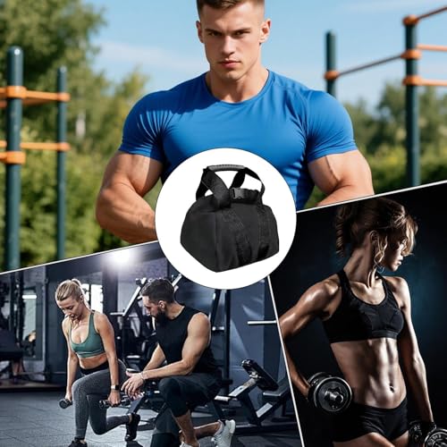 Robuuste trainingszandzak van 0 tot 15,9 kg, fitnesszandzak met handvat, voor dames en heren, voor krachttraining, gewichtheffen, yoga, sport, sportschool - Afbeelding 5