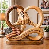 Giantbighands Personalized Fathers Day Dad Gift Acrylic Plaque, Custom Family Hands Infinity Decor for Papa from Daughter Son (S1)