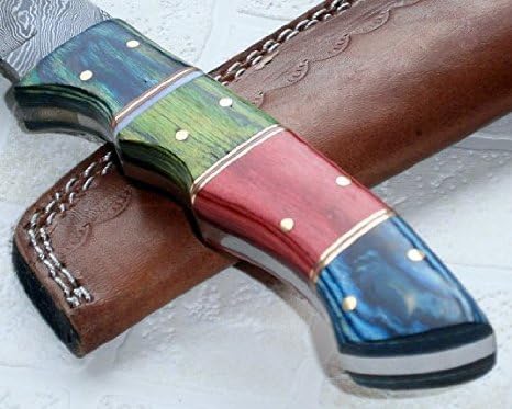 BC-35, Custom Handmade Damascus Steel Knife – Gorgeous Exotic Wood Handle