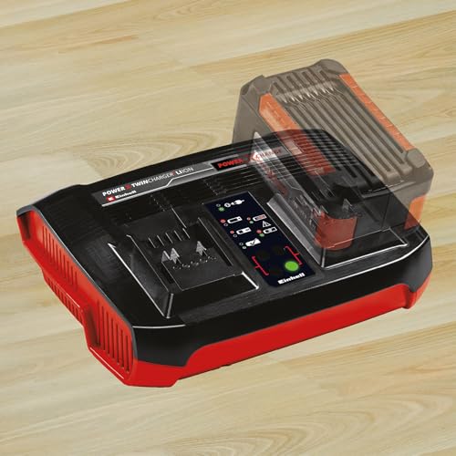 Originale Einhell Power X-Twincharger 3A Caricabatteria Doppio Power X-Change (Tensione 220-240 V, 50-60 Hz, Corrente Di Carica 3A, Senza Batterie) - 4