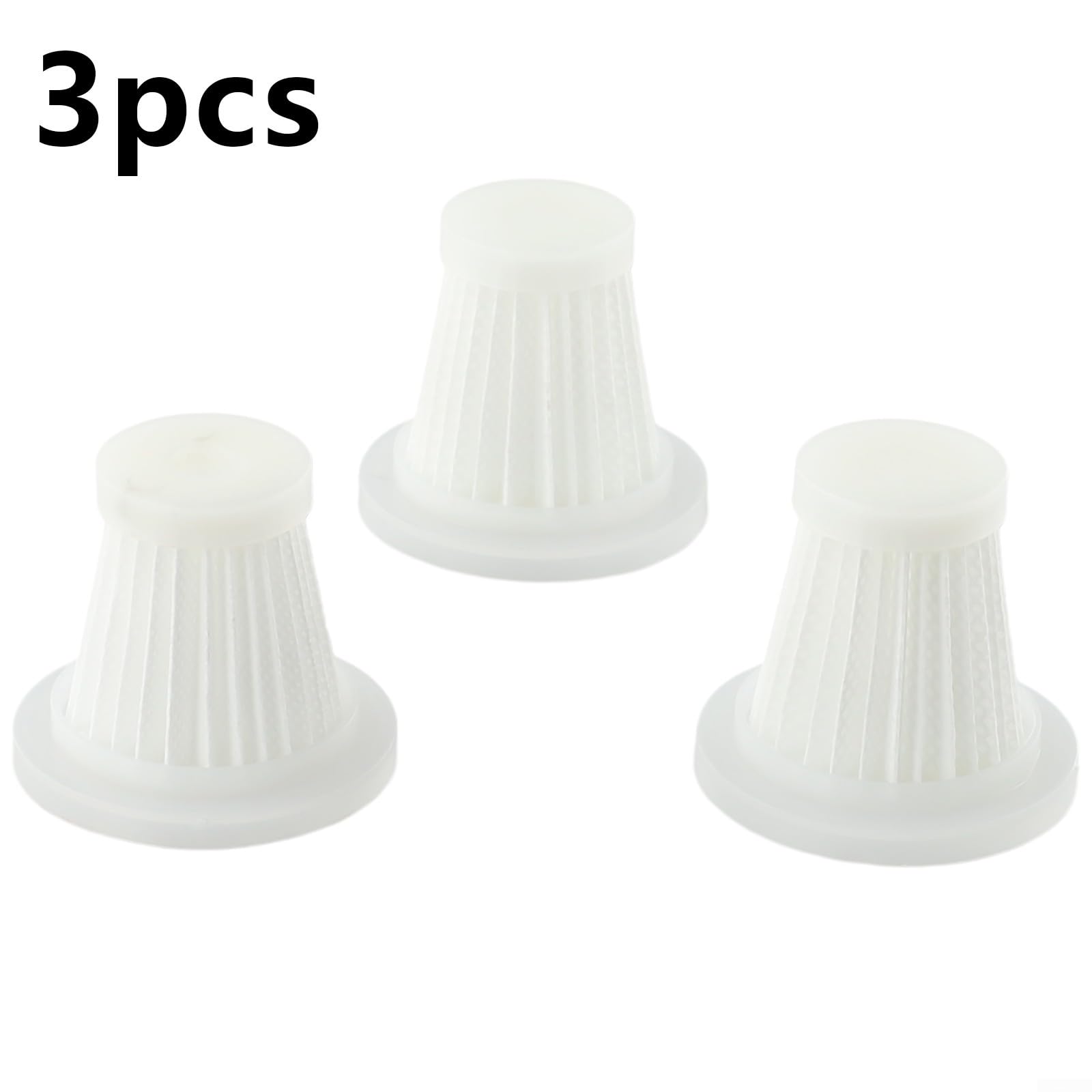 Washable & Reusable Filters for Cordless Mini Car Vacuum Cleaners, Upright Filter Element Handheld Vacuums Replacement(3 PACK)