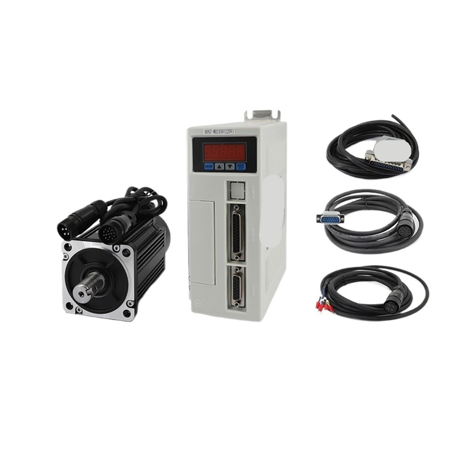 HCVYQMMJ 15A Ac Drive 90st-M02430 220v 750w Ac Motor 3000rpm 2.4 N.M. 0.75kw Motor for DIY Degree of Freedom Simulator(MotorandSilent,STANDARD C-RS485)