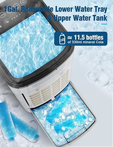 Temeike Portable Air Conditioner, 3-In-1 Evaporative Air Cooler Windowless, 4 Modes & 3 Speeds Personal Swamp Cooler W/Humidifier, Remote & 12H Timer, Evaporative Cooler For Room Home Office, 22-Inch #TOP1