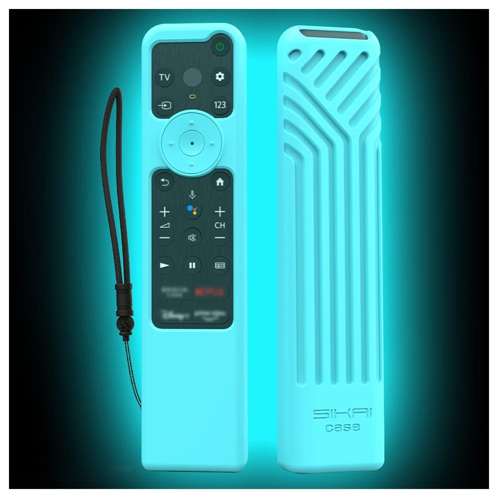 Silicone Case Remote Case Anti-slip Protective Cover Anti-Drop Protective Skin Sleeve for Sony XR X95K X90K A80K 4K OLED TV (turquoise)