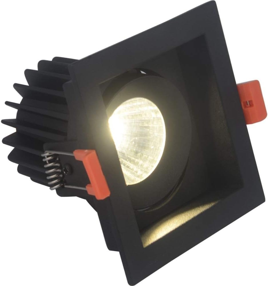 TCHAUSGZUS 7/10/15W Adjustable LED Ceiling Spotlight - Refillable, Design for Indoor Lighting(Black-3000k-7w)
