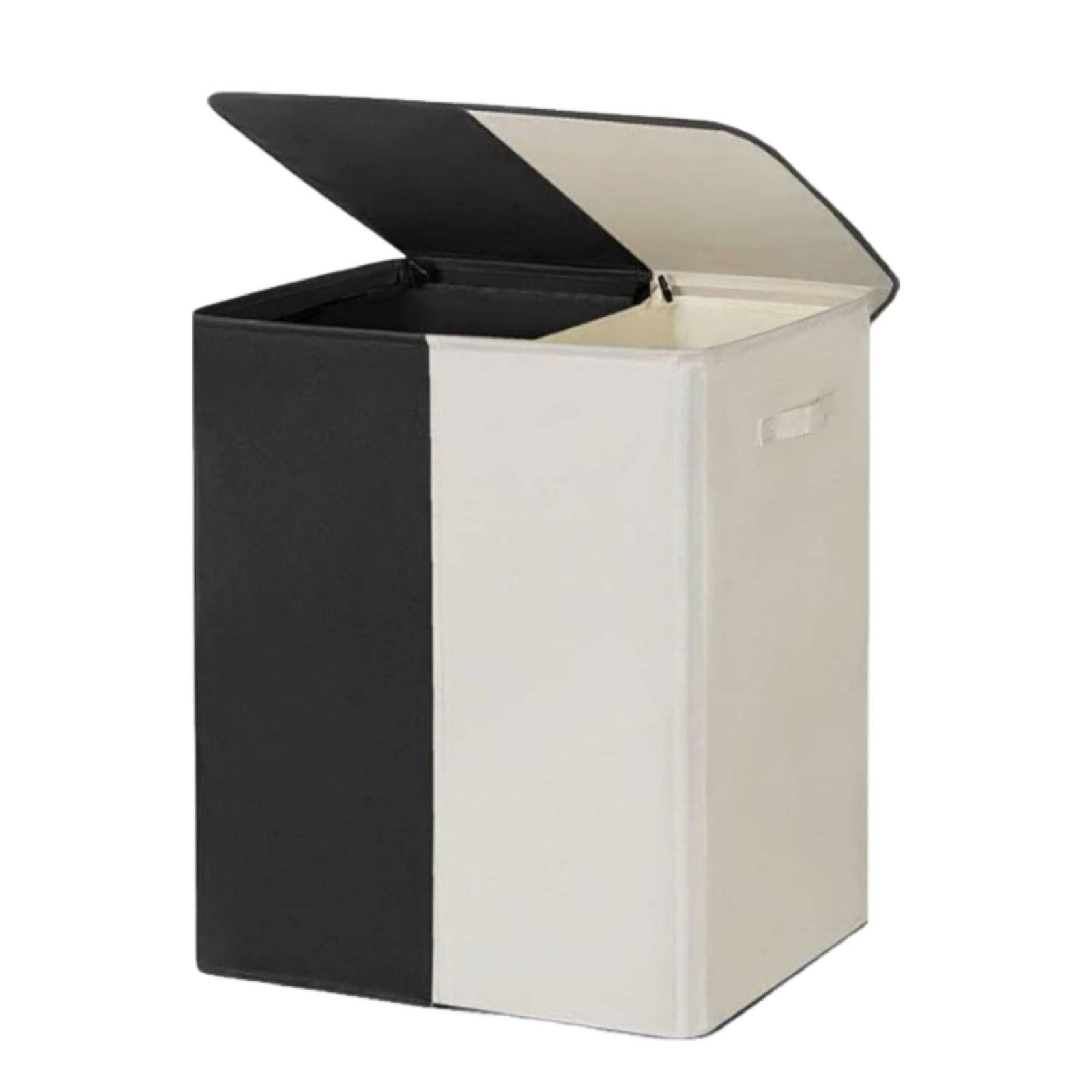 Qianly Cesto de Ropa Plegable Cesto Hamper Organizador Doble Compartimento para Bolsas Interiores Lavables Fácil Limpieza Plegable Apto para Dormitorio Sala Armario Lavandería