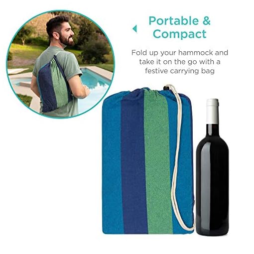 Best Choice Products 2-Person Brazilian-Style Cotton Double Hammock Bed w/ Portable Carrying Bag - Image 3