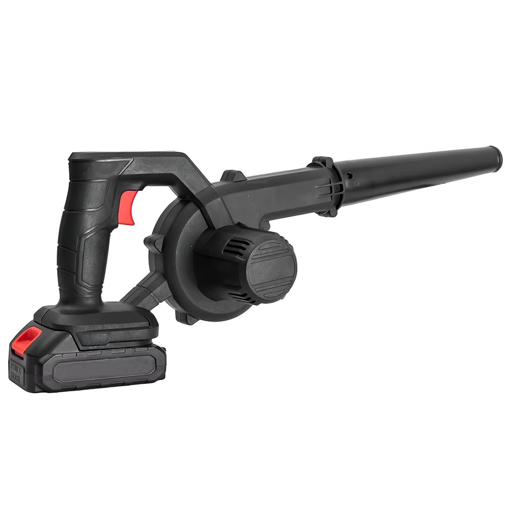 Soffiatore Aspiratore 2 in 1 48V Senza Fili con Doppia Batteria, Elettrico Potente e Leggero per Giardino, Terrazza e Garage