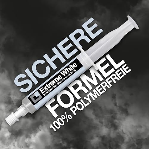 ERRECOM EXTREME WHITE - 6 x 12ml Kältemittelleckstopp für Kühlschränke mit luftdichtem Kompressor und R600 - R290 - R134a - inklusive SAE 1/4 Adapter