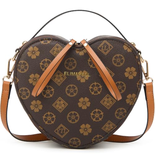 Image of Makes Crossbody Bags for Women Vegan Leather Adjustable Shoulder Strap | Small Purse with Heart Shape Daily Travel College, Large Capacity Handbag Gift for Mother Wife Mom
