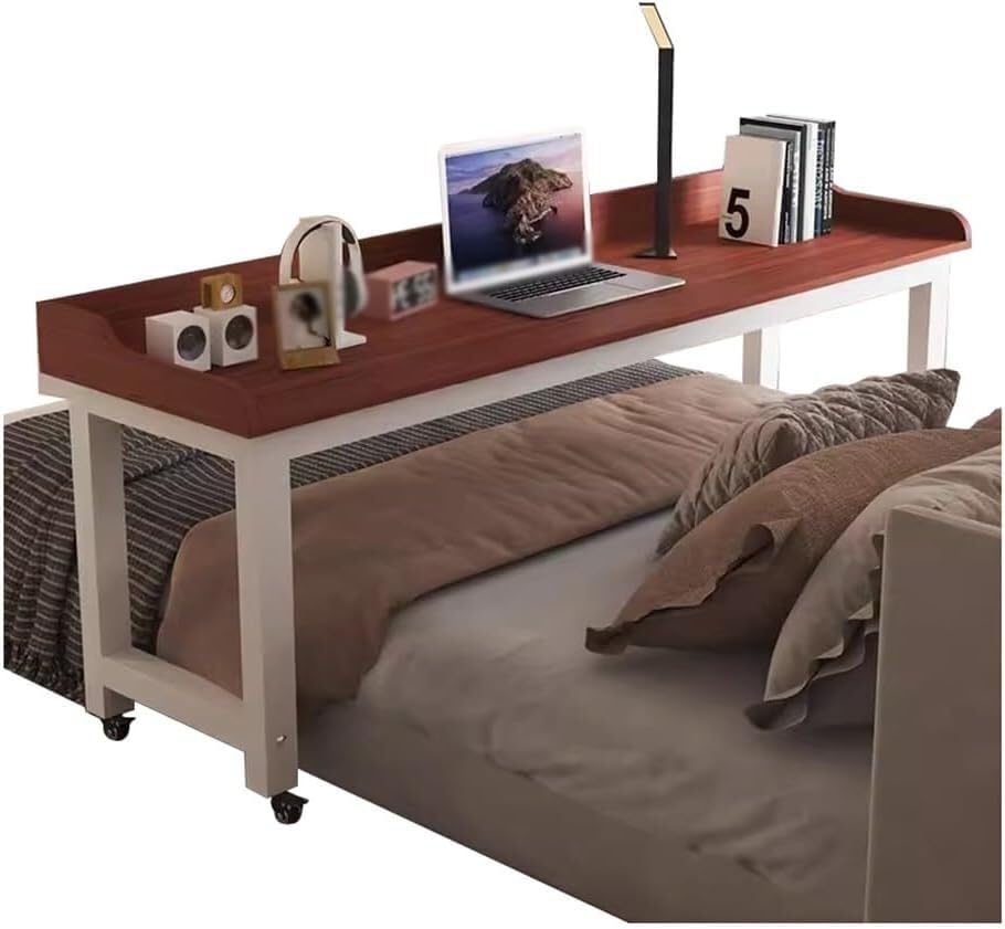 Table de lit avec déflecteur et pied en métal au design épuré