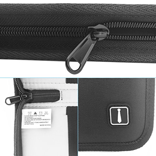 Iristide Travel Tie Case, Portable Waterproof Necktie Cufflinks Storage Box Tie Holder Stored Up To 4-5 Ties - Black #TOP5