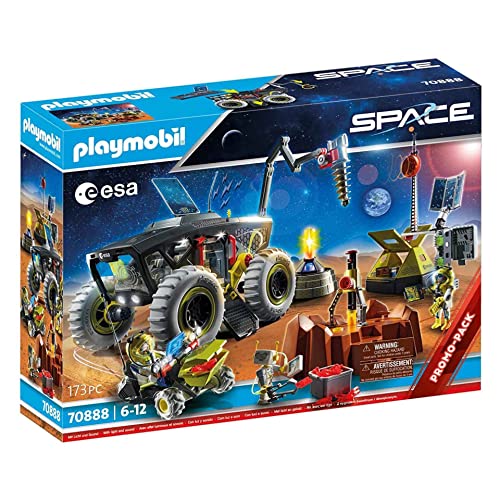 PLAYMOBIL Space 70888 ESA Mars-Expedition mit Fahrzeugen, Licht- und Soundeffekt, Spielzeug für Kinder ab 6 Jahren