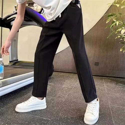 Men's Cropped Trousers Long Plus Size Big Slacks Aesthetic Polyester Harajuku Pants3