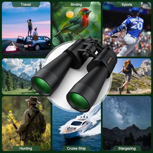 Aurosports 20x70 Binoculars for Adults High Powered, BAK4 Prism & FMC Lens for HD Viewing, Bright 70mm Large Objective Lens for Bird Watching Backyard, Stargazing, Hunting, Travel and Hiking by Aurosports - Image 7