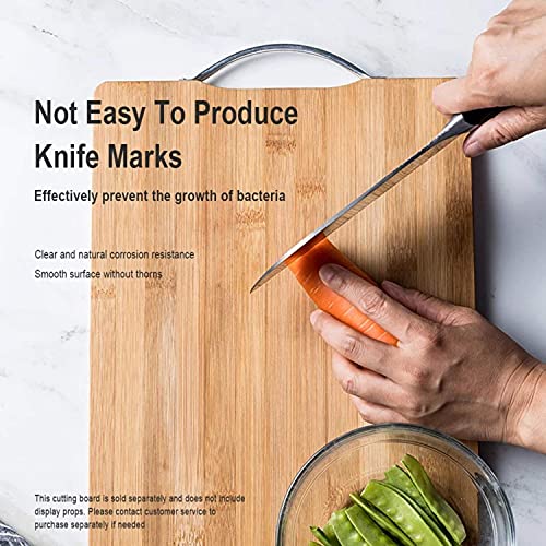 Image of Premium Bamboo Wood Cutting Board for Kitchen, Natural Wooden Chopping Board for Vegetables, Fruits and Cheese(40CM X 30 CM)