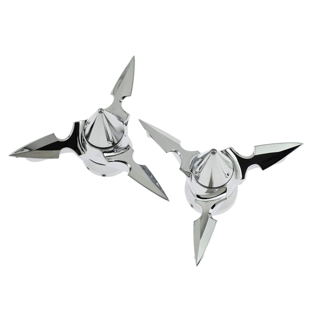 1 Paire de Capuchons d'essieu Avant chromés pour Harley Touring Street Glide Dyna Sportster XL883 XL1200 V Rod