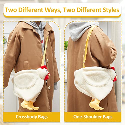 Saintrygo Chicken Hen Purse Bag Fluffy Shoulder Handbag Cute Funny Animal Gift for Christmas for Women3