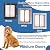 PlexiDor Performance Pet Doors for Dogs and Cats - Door Mount Dog Door with Lock and Key - Silver, Medium Sizes
