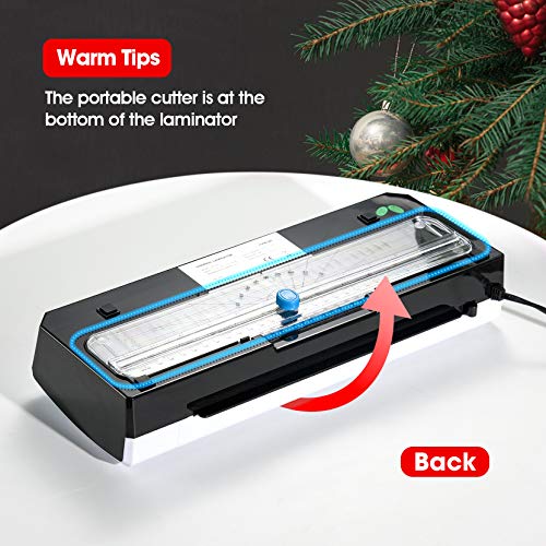 Laminator Machine, TOPELEK 5-in-1 A4 Thermal Laminator Machine with 30 Laminating Pouches, Paper Trimmer, Corner Rounder, Photo Clip Kit, Hot & Cold Laminating Machine for Home Office School