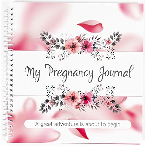 My Pregnancy Journal and Baby Memory Book with Stickers - Baby Scrapbook and Photo Album - Perfect Pregnancy Gifts for First Time Moms - Pregnancy Journal Memory Book Cover